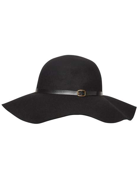 Black Felt Floppy Hat